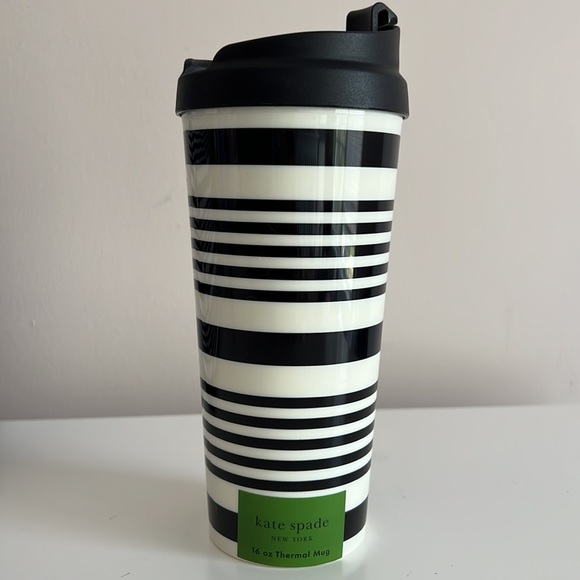 Kate Spade New York Black Stripe Lunch bag and Thermal mug set - Picture 6 of 9